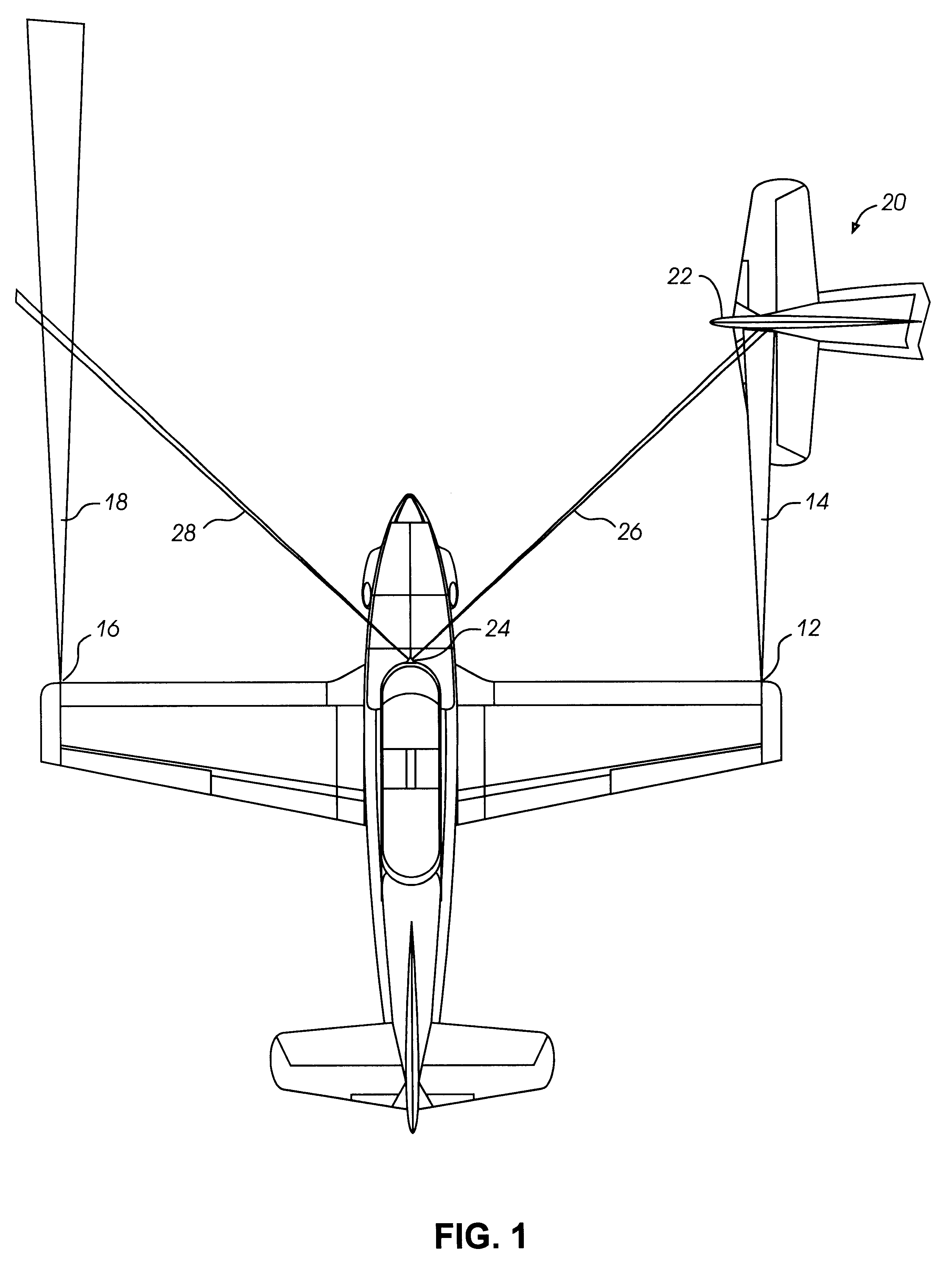 System and method of preventing aircraft wing damage