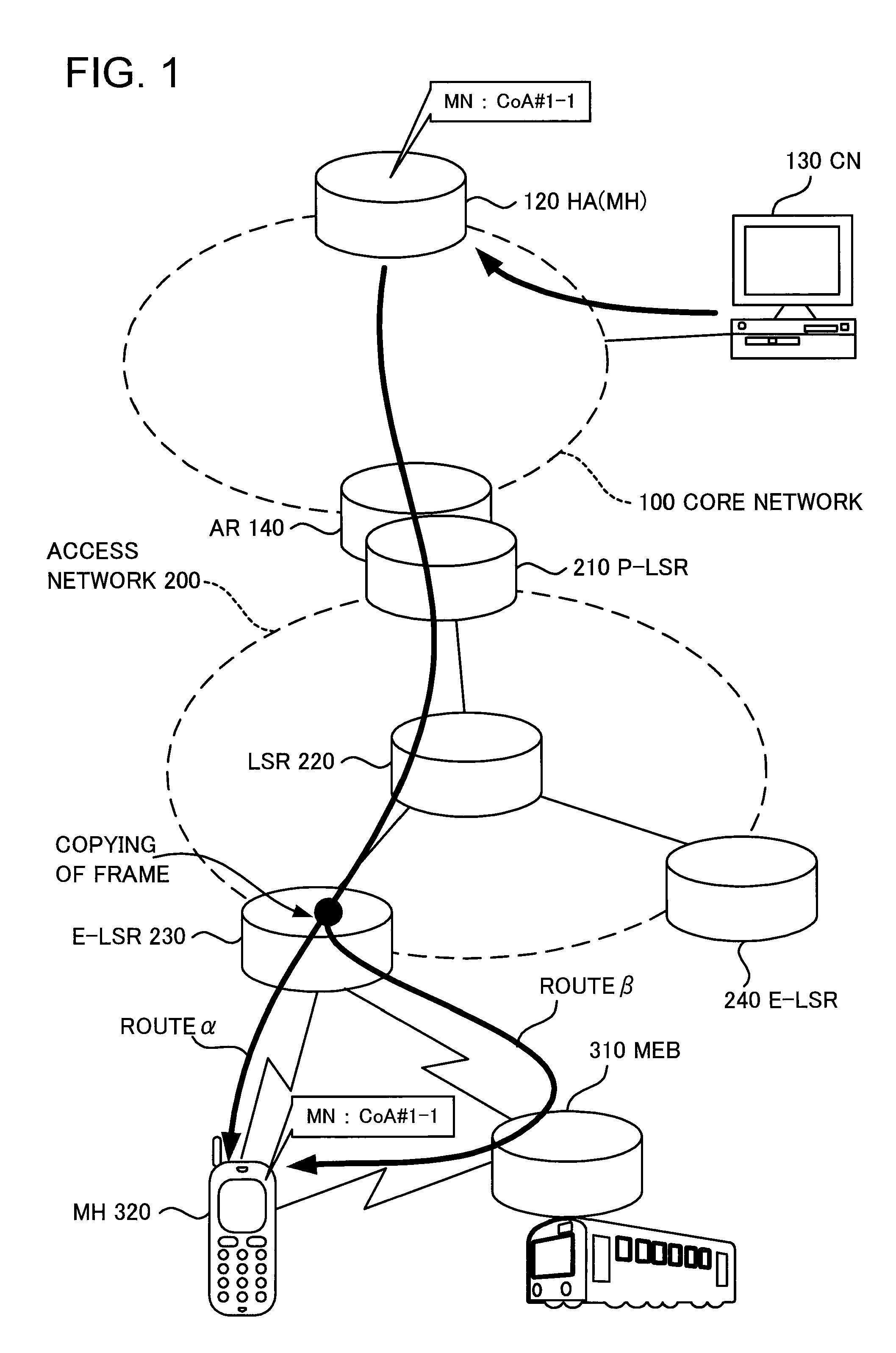 Mobile communication control method, data communication device, mobile base station, and mobile terminal