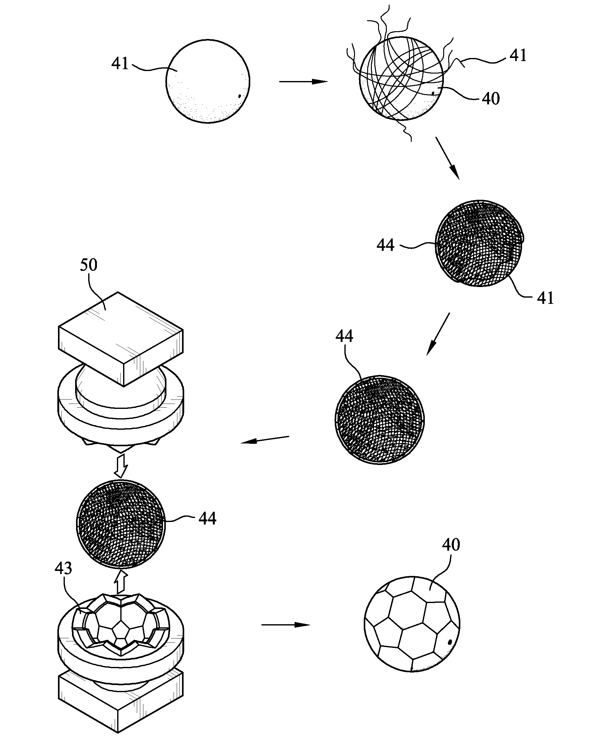 Seamless ball structure