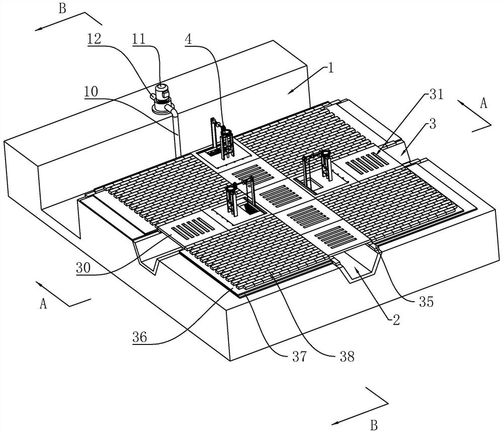 Sponge city seepage and drainage structure and water circulation system thereof