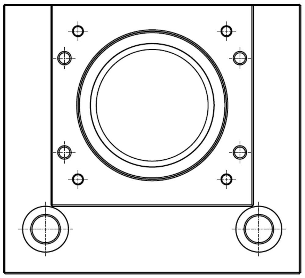 Solid rocket engine jet pipe blanking cap blanking die