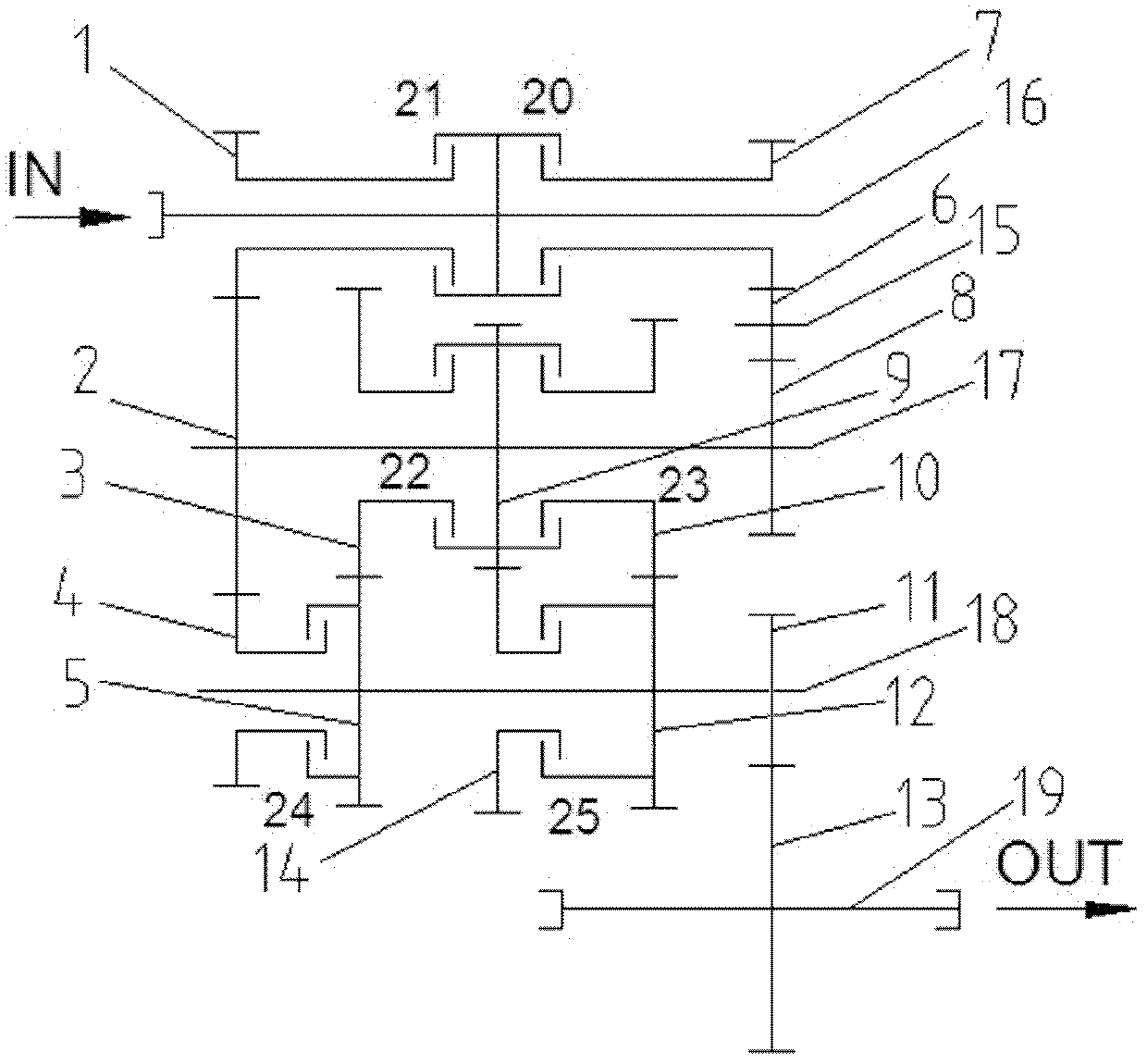 Dynamic power shifting transmission