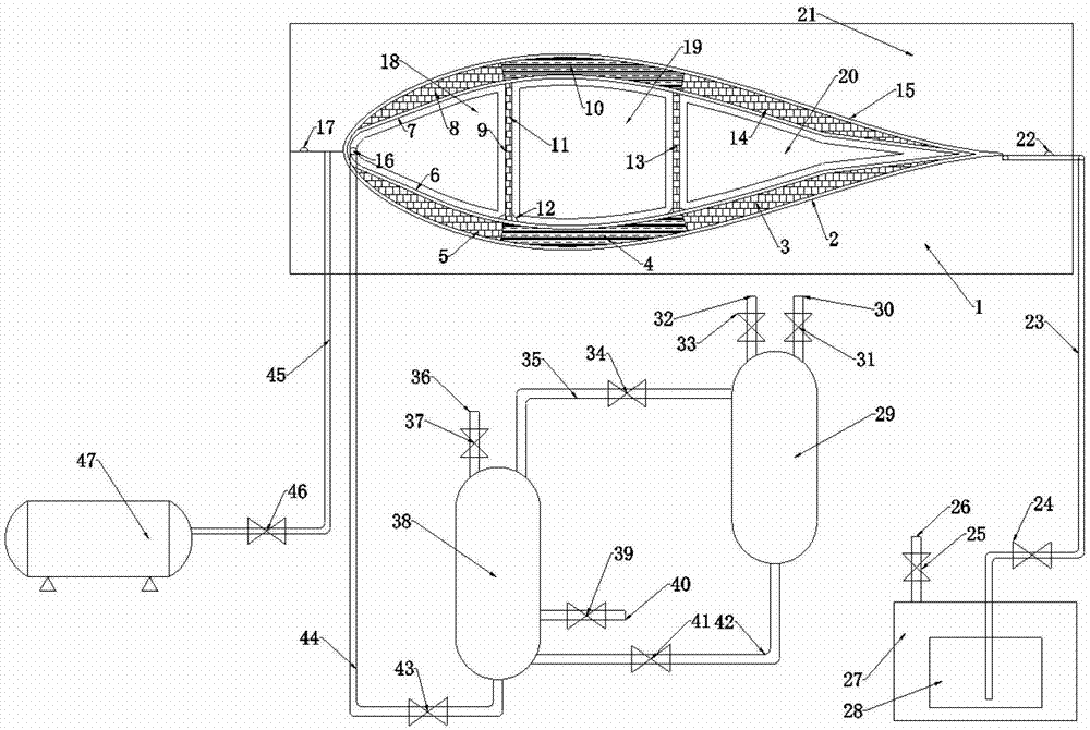 Integrated formation device and method for wind power blade