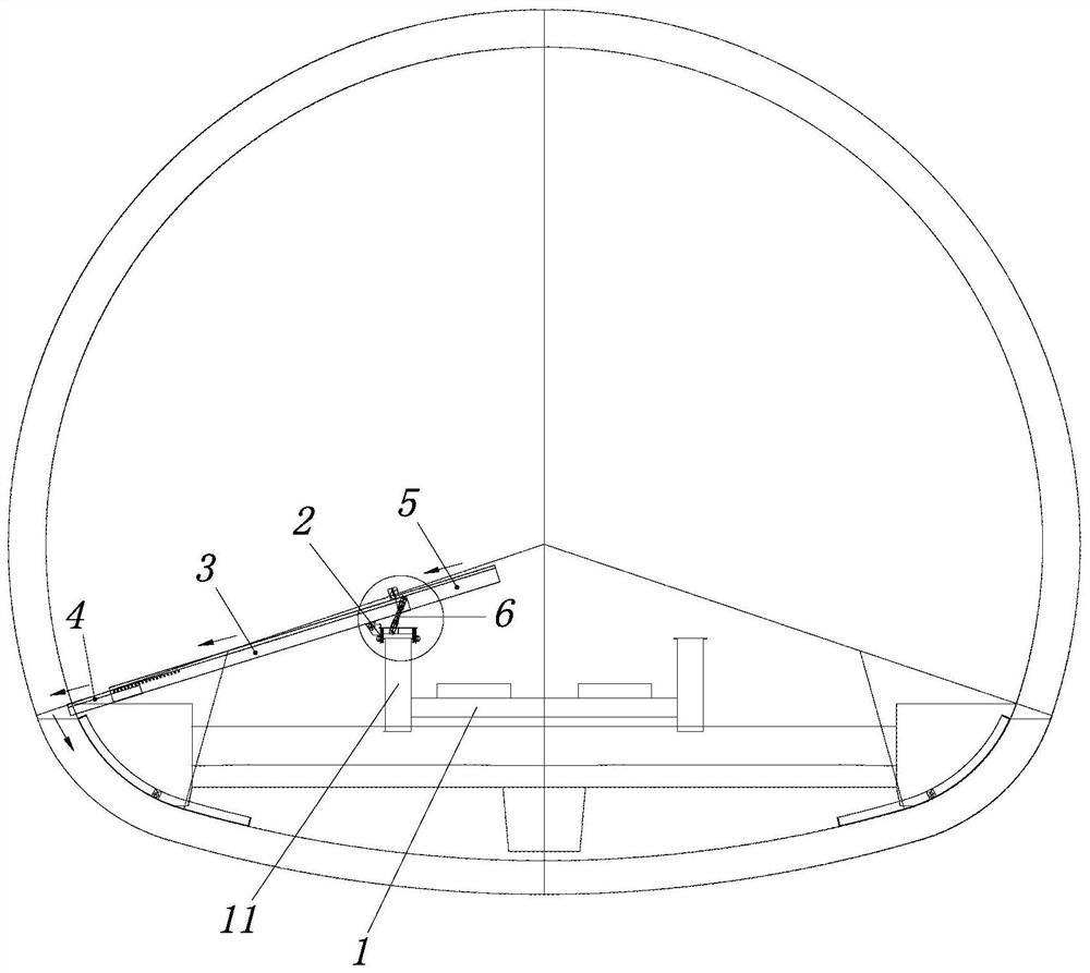 Movable chute based on trestle and trestle