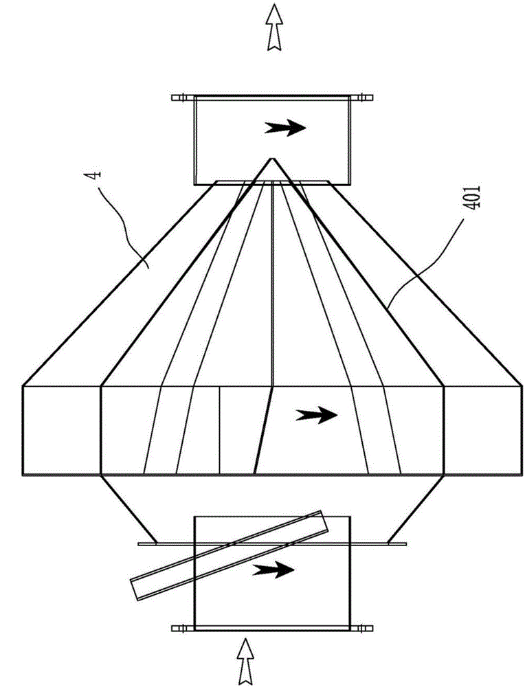 Non-contact slurry passing device used in continuous ball mill