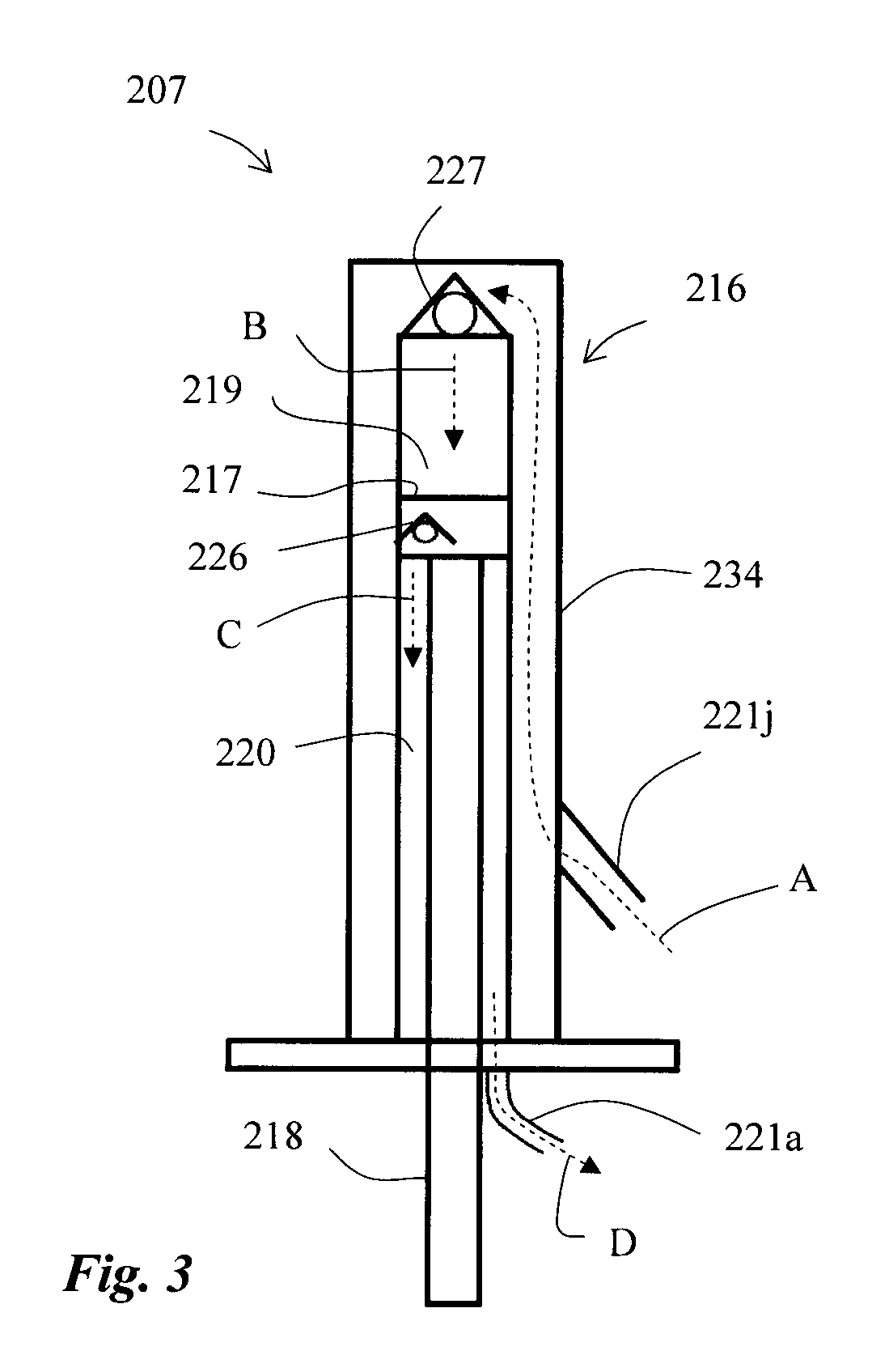 Wave energy converter with a differential cylinder