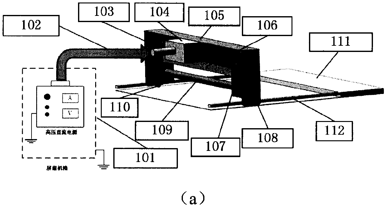 Device and method for improving adhesive property of polyimide substrate exciter by low-temperature plasma