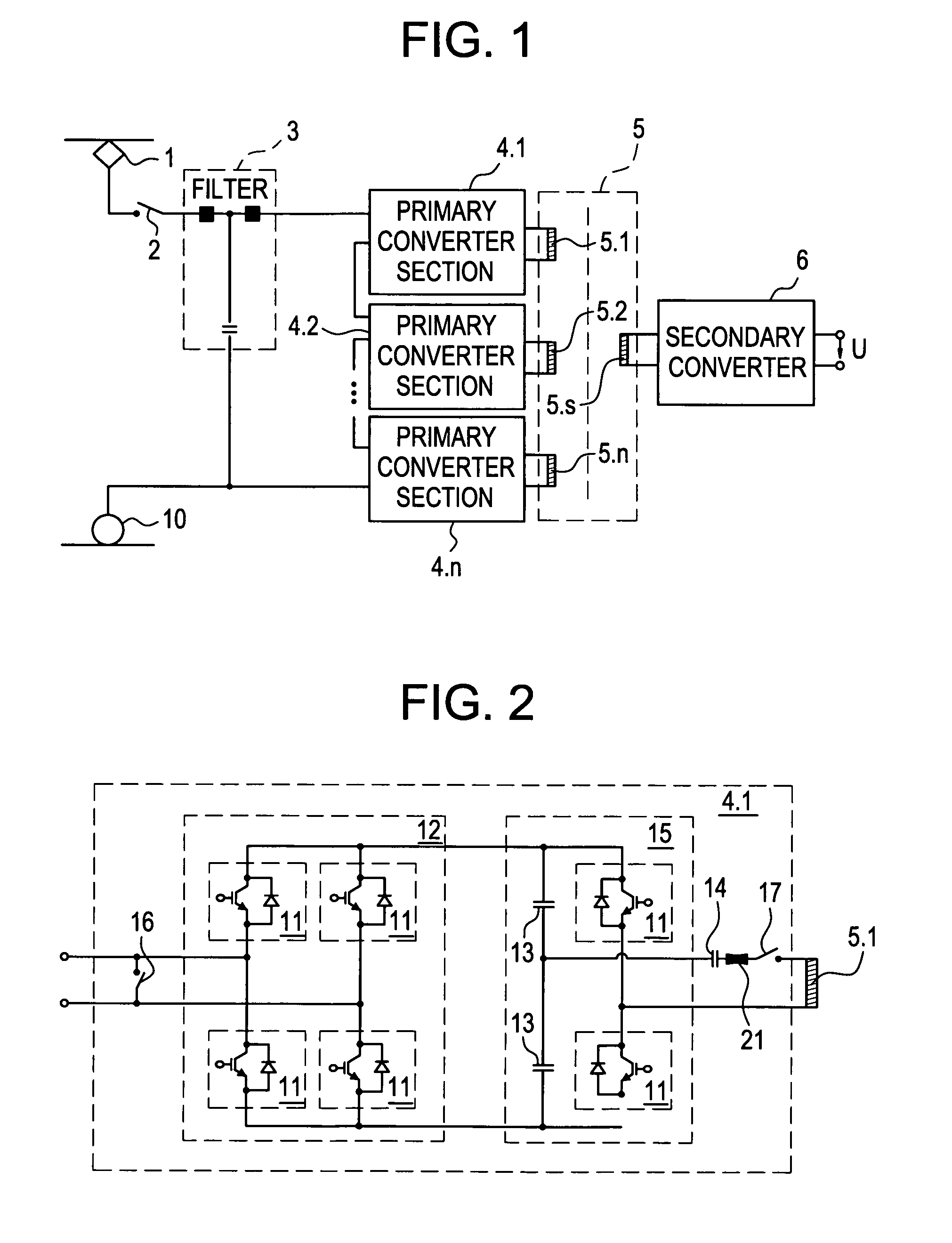 Medium frequency energy supply for rail vehicles