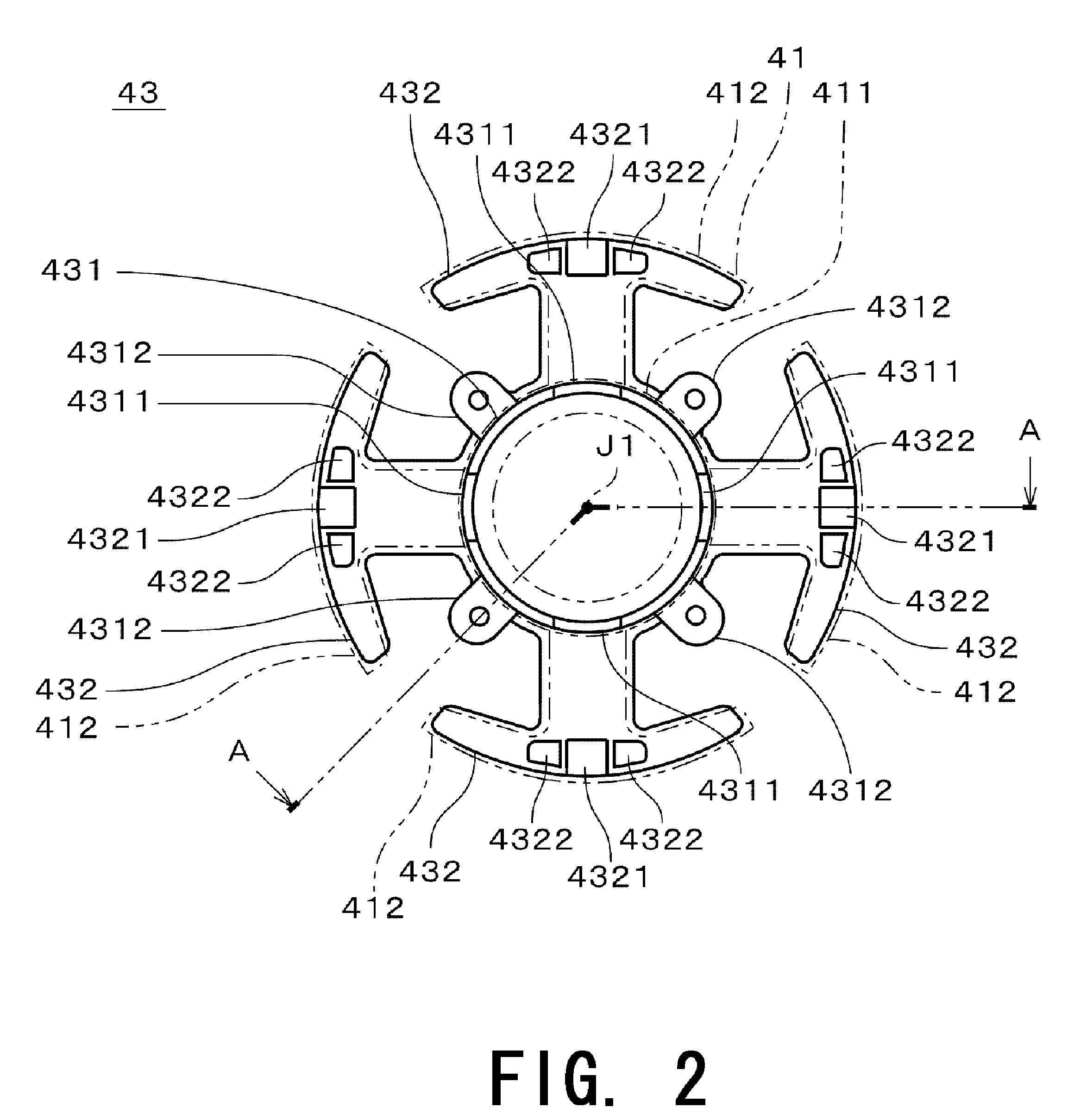 Motor and fan apparatus having the motor