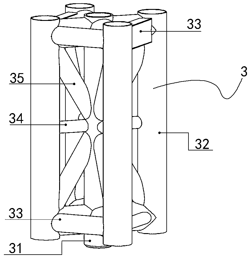 Large-span recessed fish-belly type combined light truss structure and installation method thereof