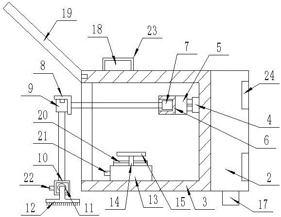 Household fixed ground wiping device