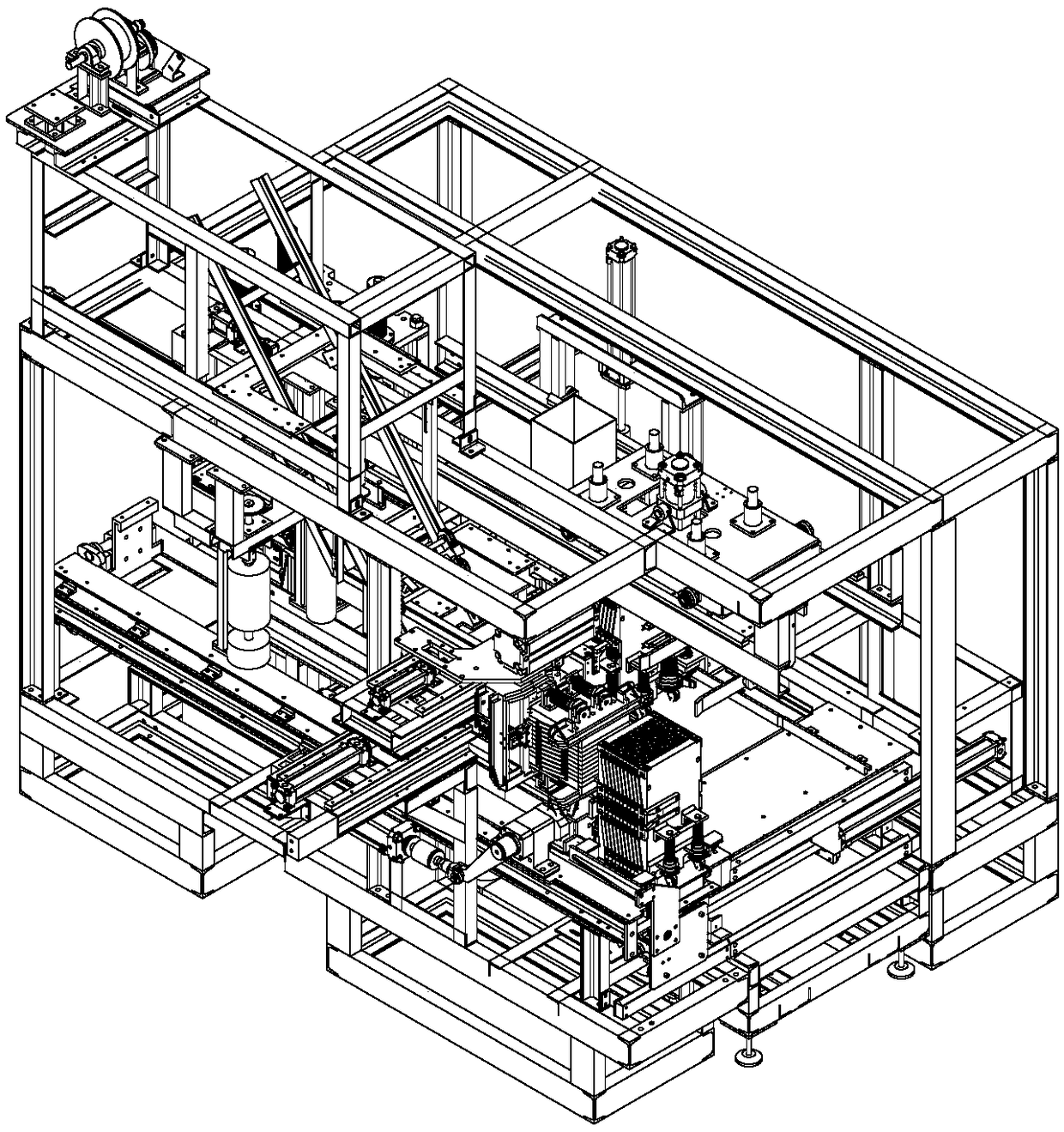 Lead-acid battery automatic back cover powder filling system