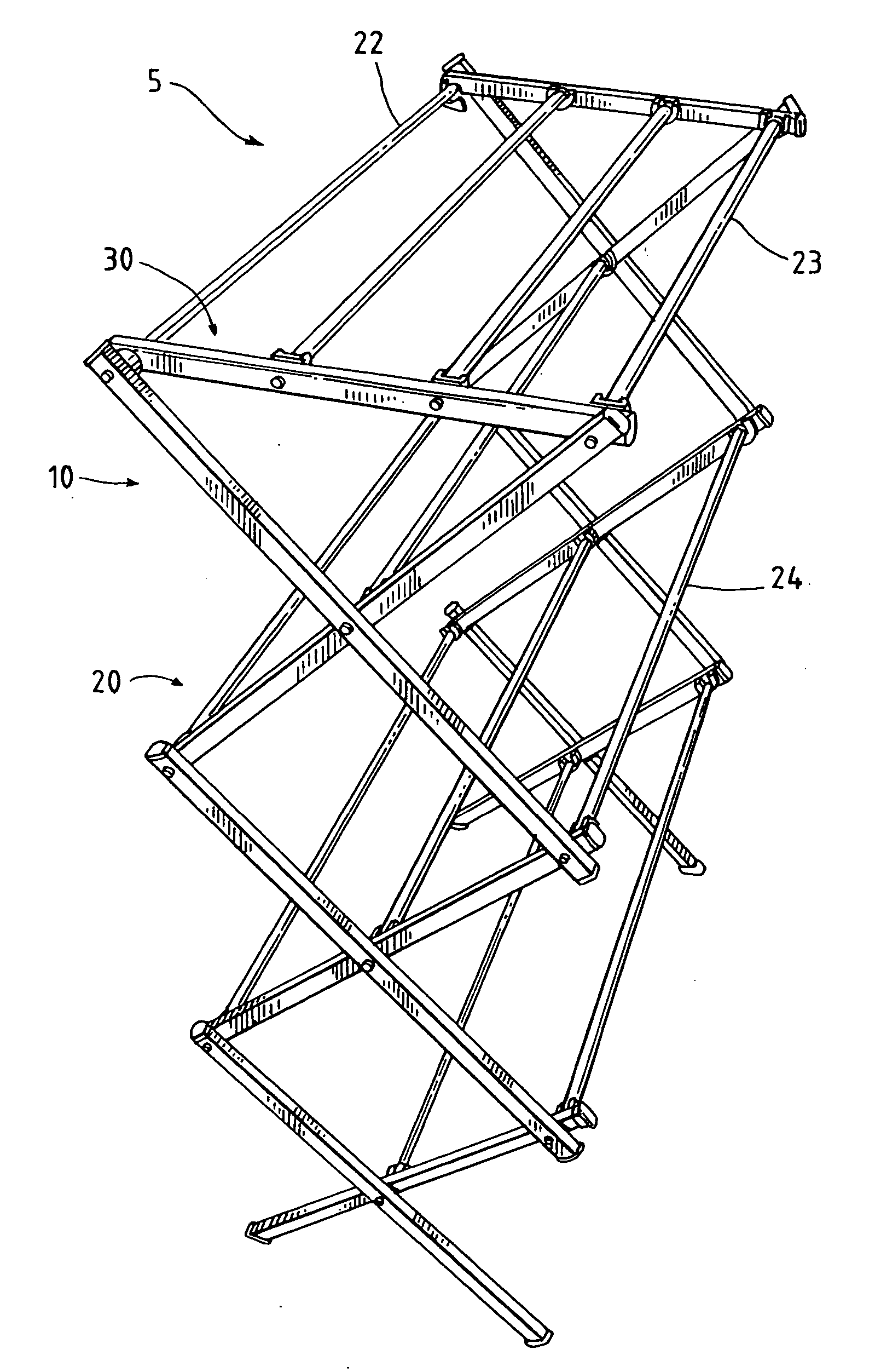 Collapsible laundry rack