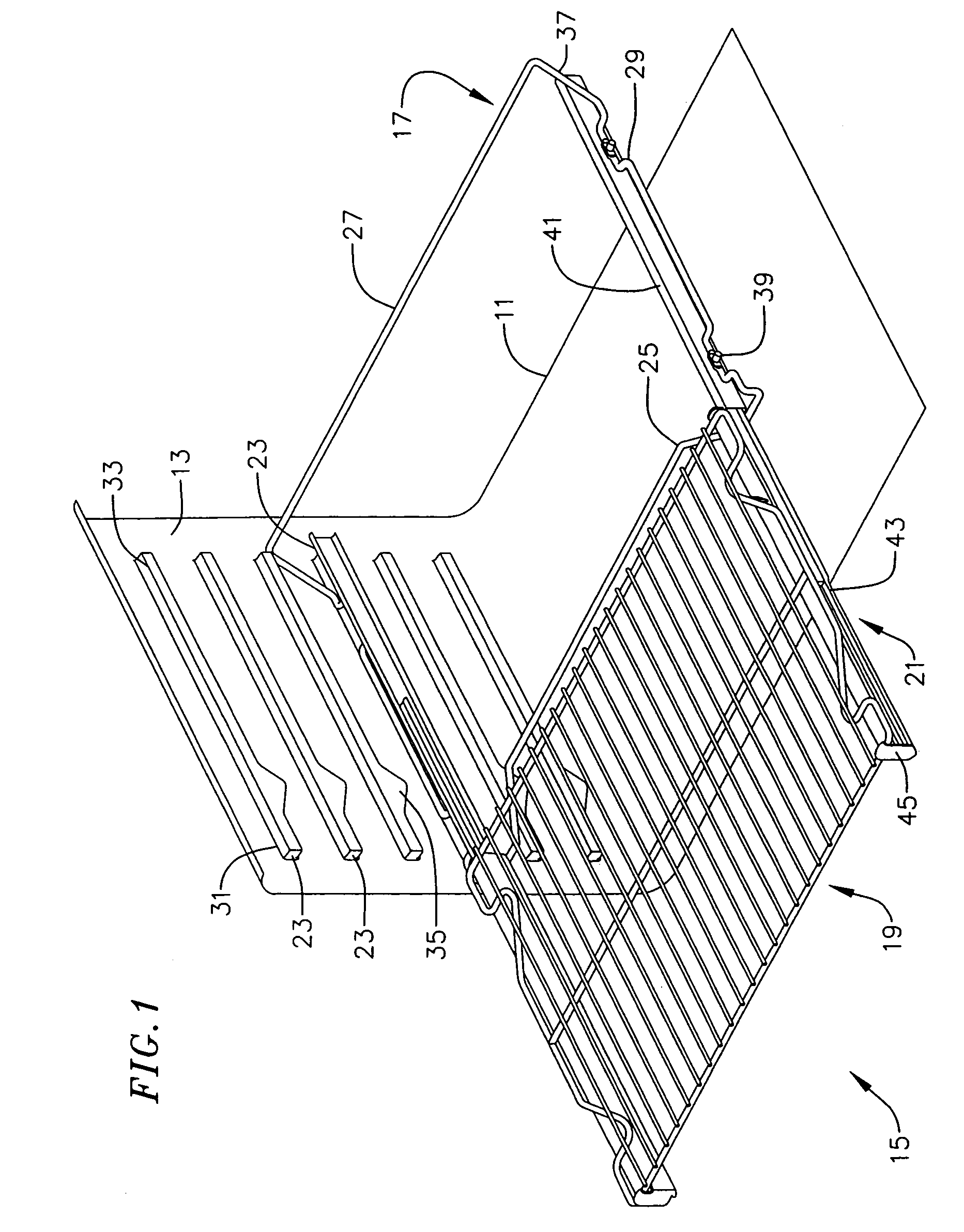 Oven rack with slide assembly