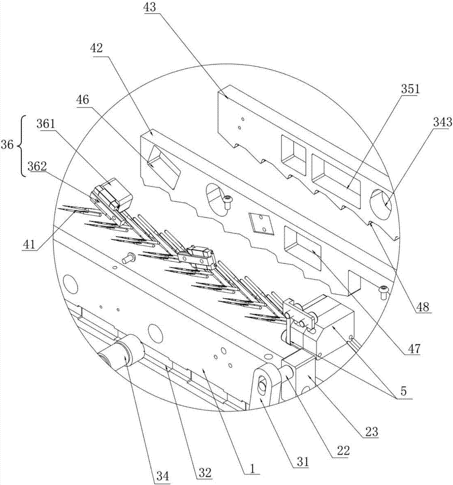 Puncture type automatic material taking mechanism