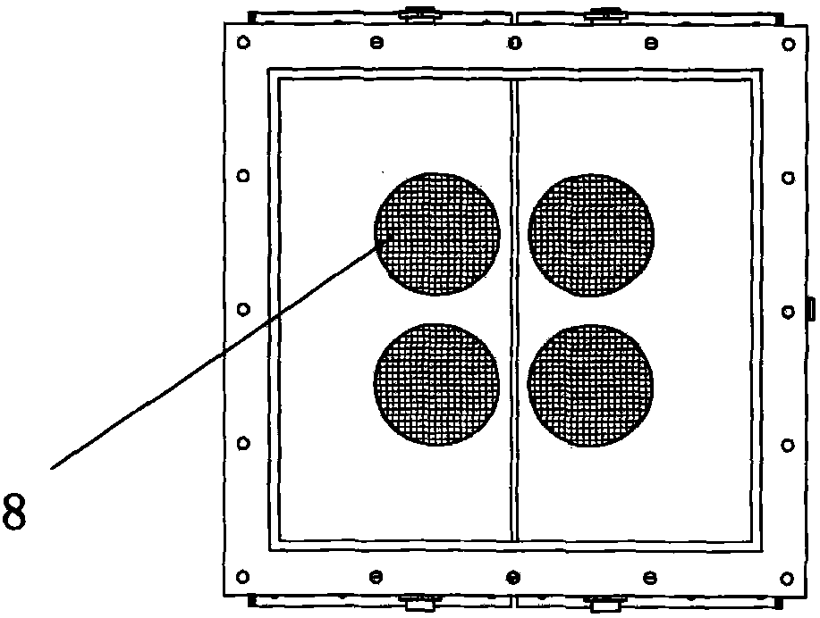 Water filtering device of palate-type gate