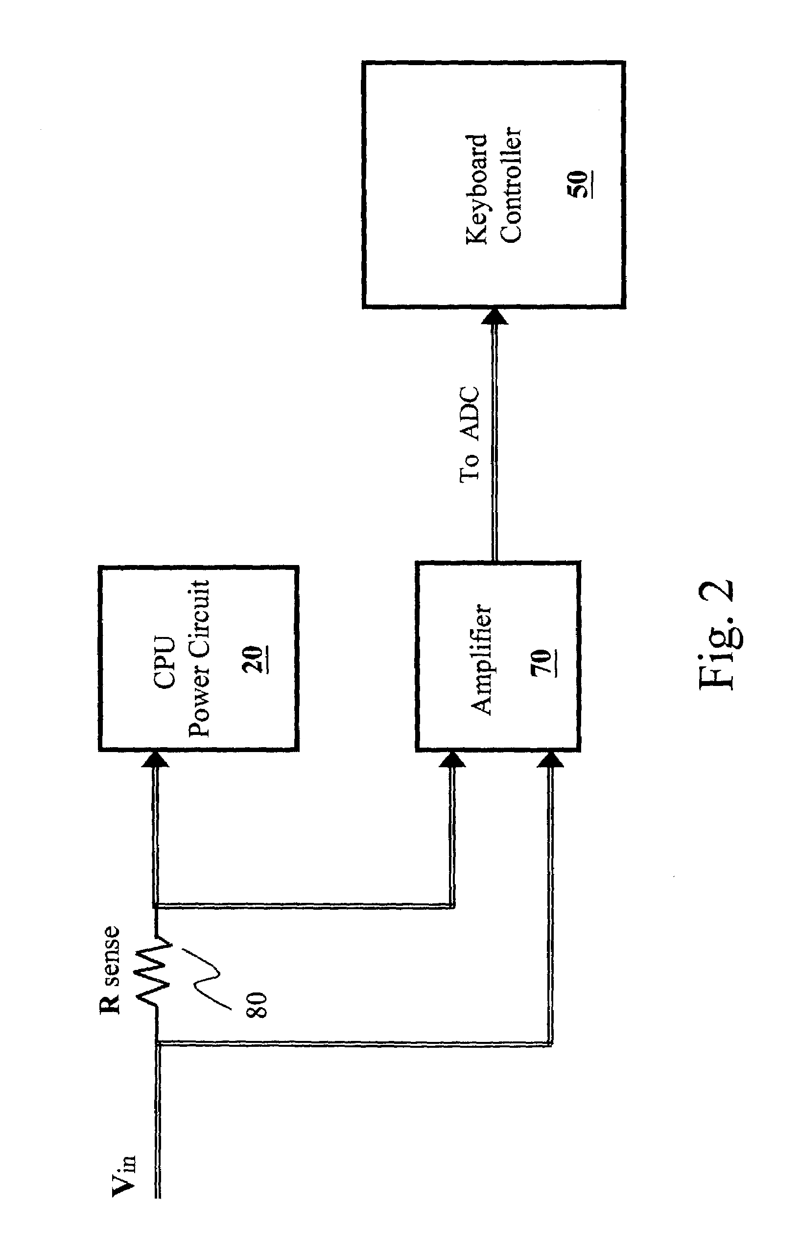 Method of portable computer power management using keyboard controller in detection circuit