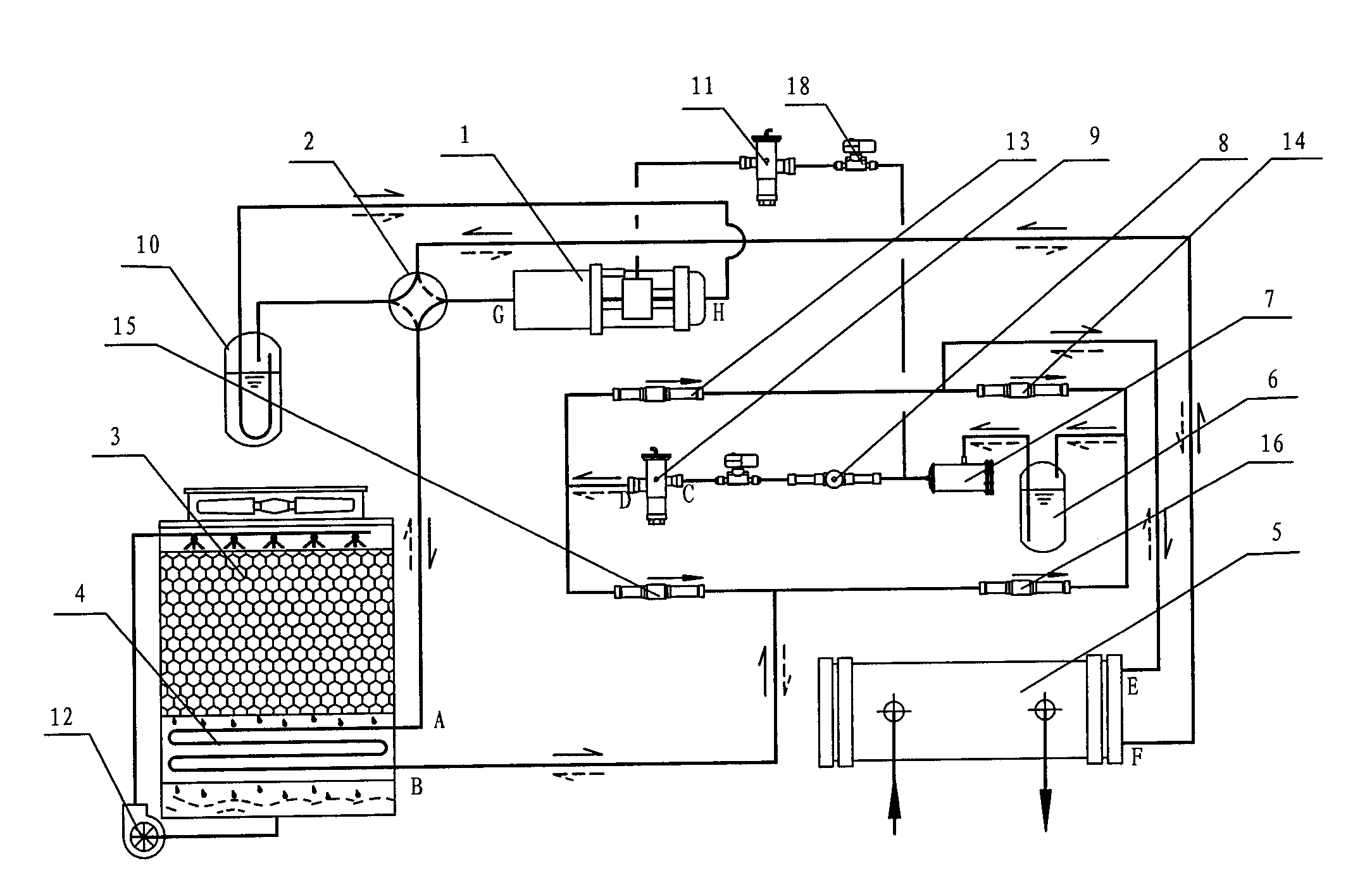 Highly-efficient air energy water source heat pump integrated unit