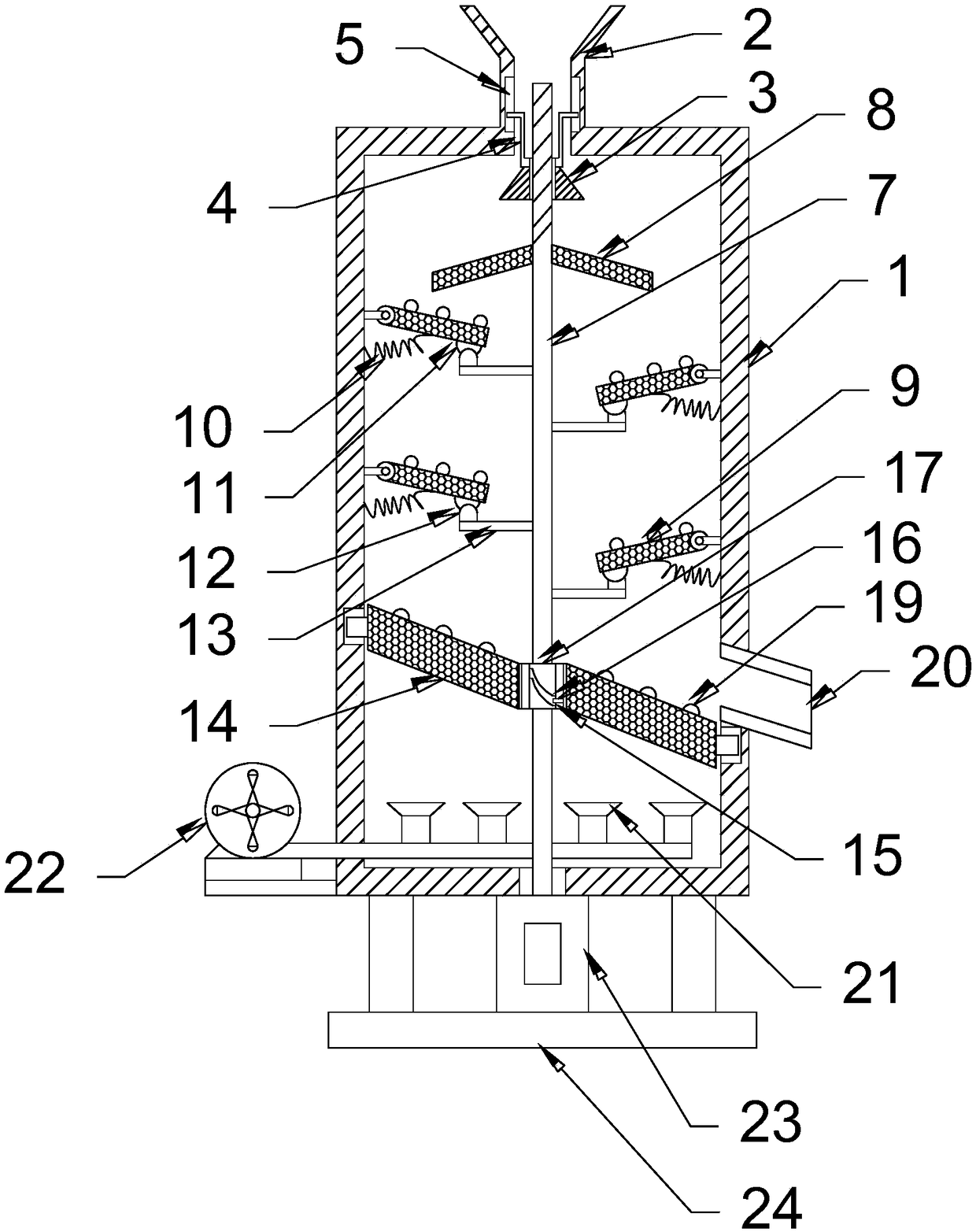 Tea drying box capable of conducting drying uniformly