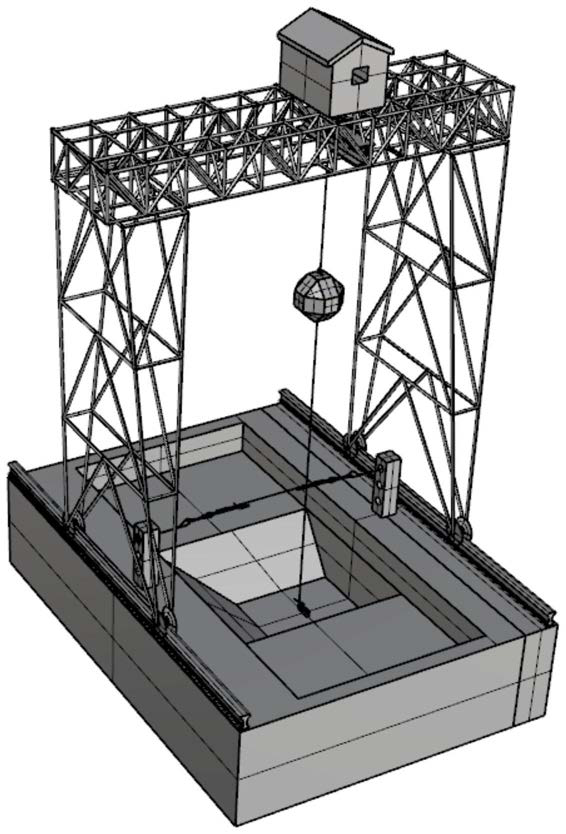 A rope-guided directional impact device for dynamic testing of energy absorbers in rockfall protection systems