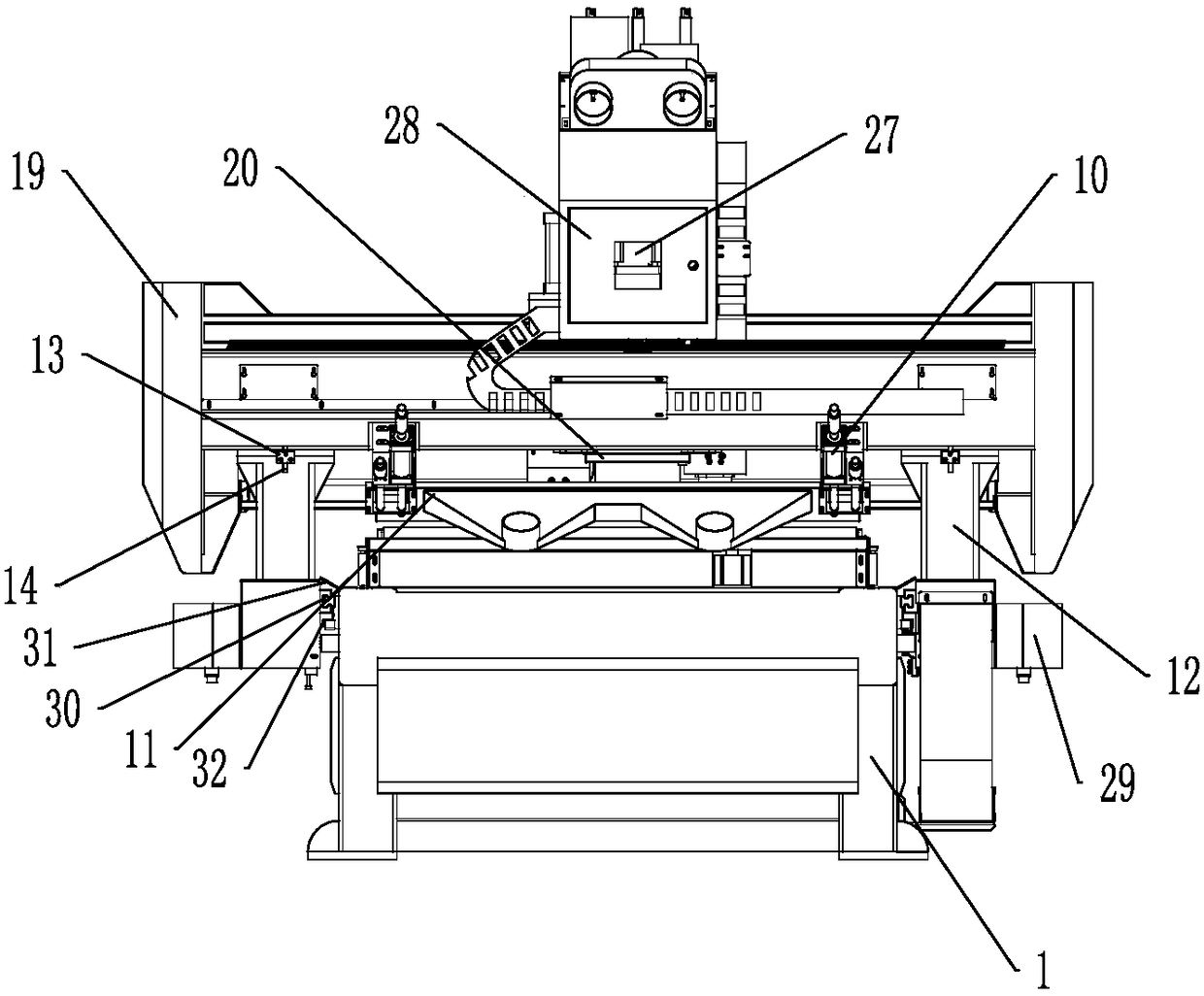 Double-procedure gang drill cutting machine