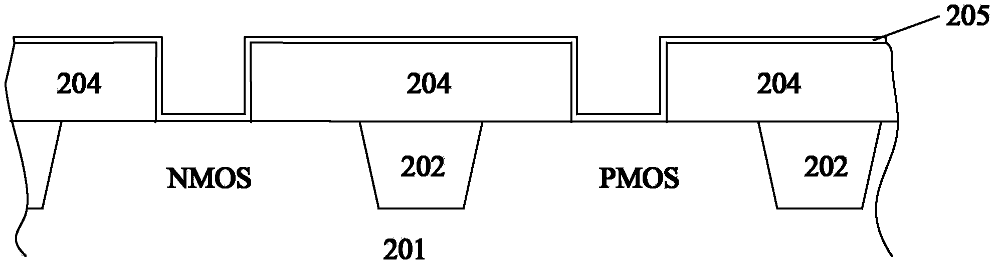 Complementary field effect transistor with double-work function metal gates and manufacturing method thereof