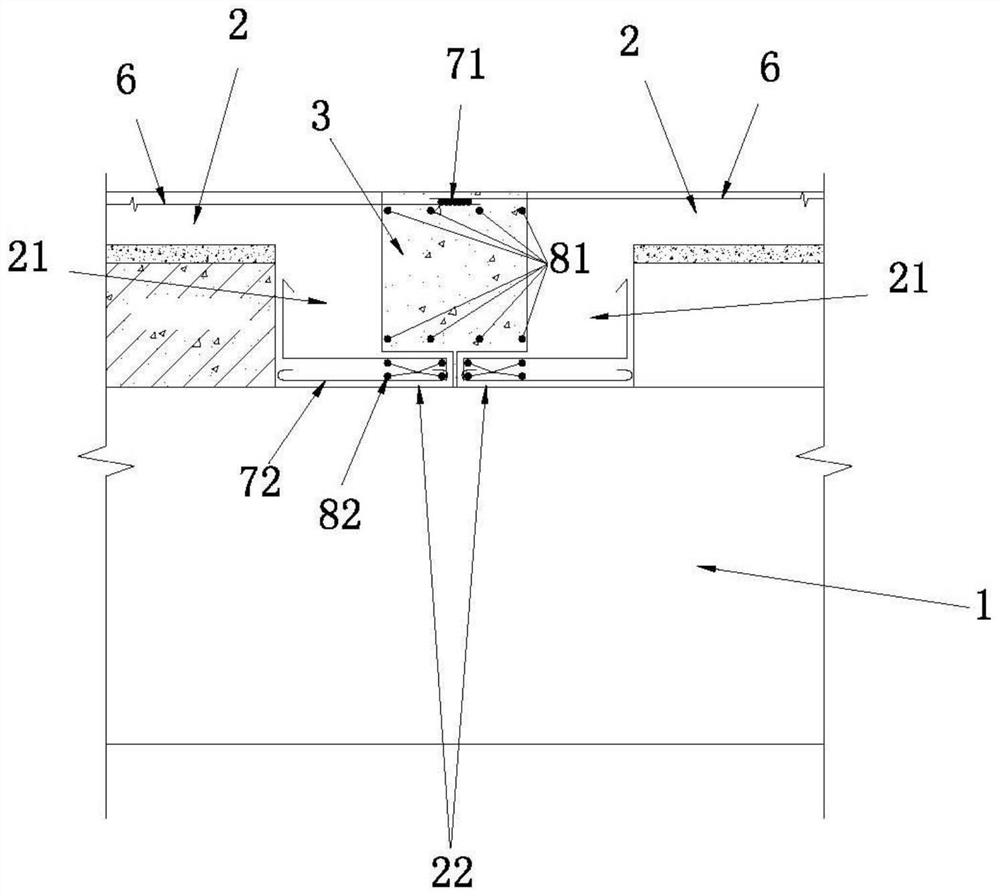 Prefabricated floor slab small-slope roof structure, construction method and prefabricated floor slab