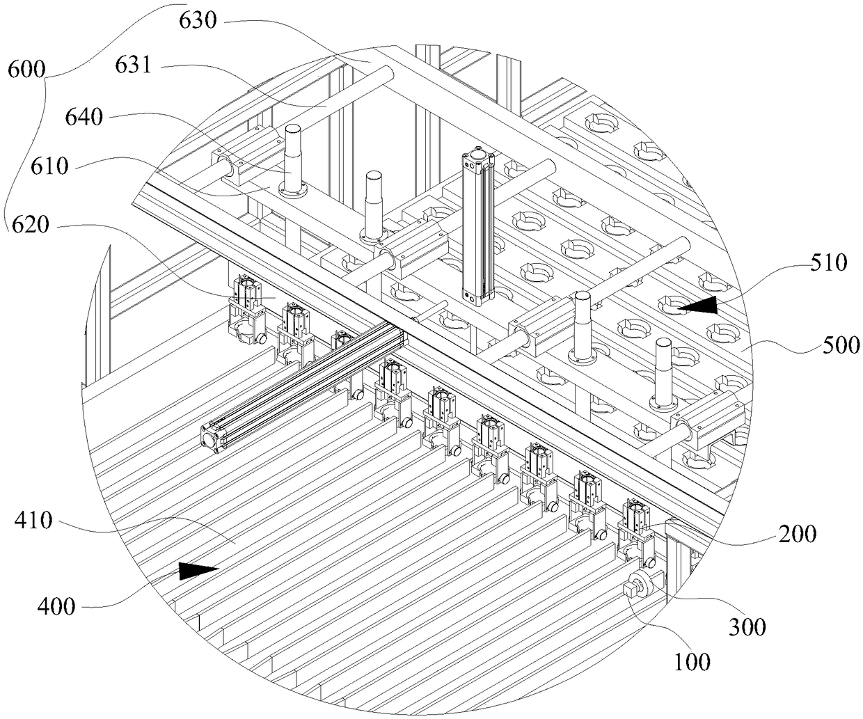 Sponge part adjusting assembly, sponge part adjusting method and sponge part transporting system