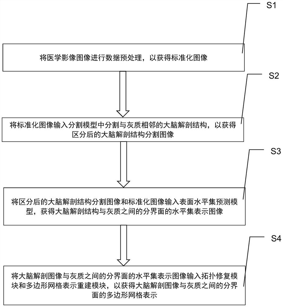 Cerebral cortex surface reconstruction method and readable storage medium