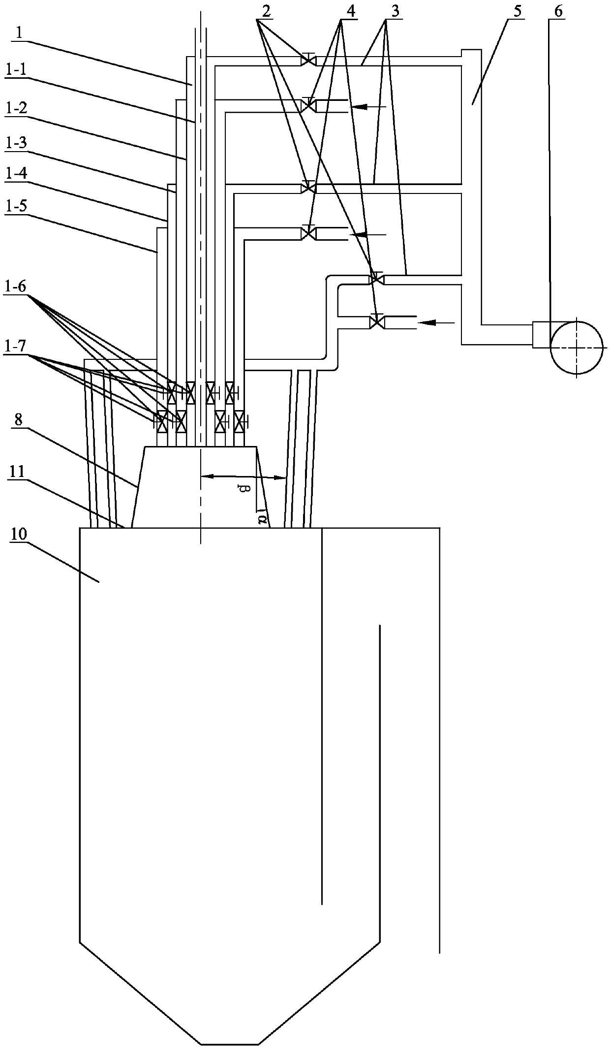 Cyclone pulverized coal combustion device adopting smoke recirculation device and pre-combustion chamber