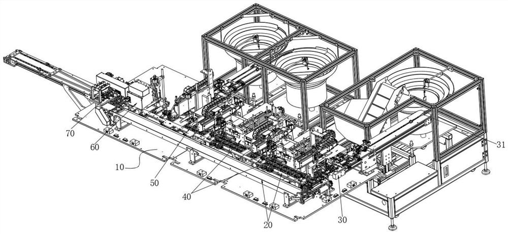 Biochemical test paper card assembling equipment