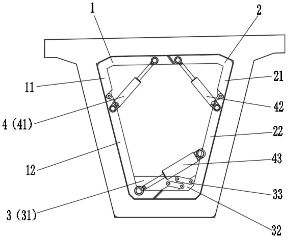 Closed internal mold suitable for small box girder