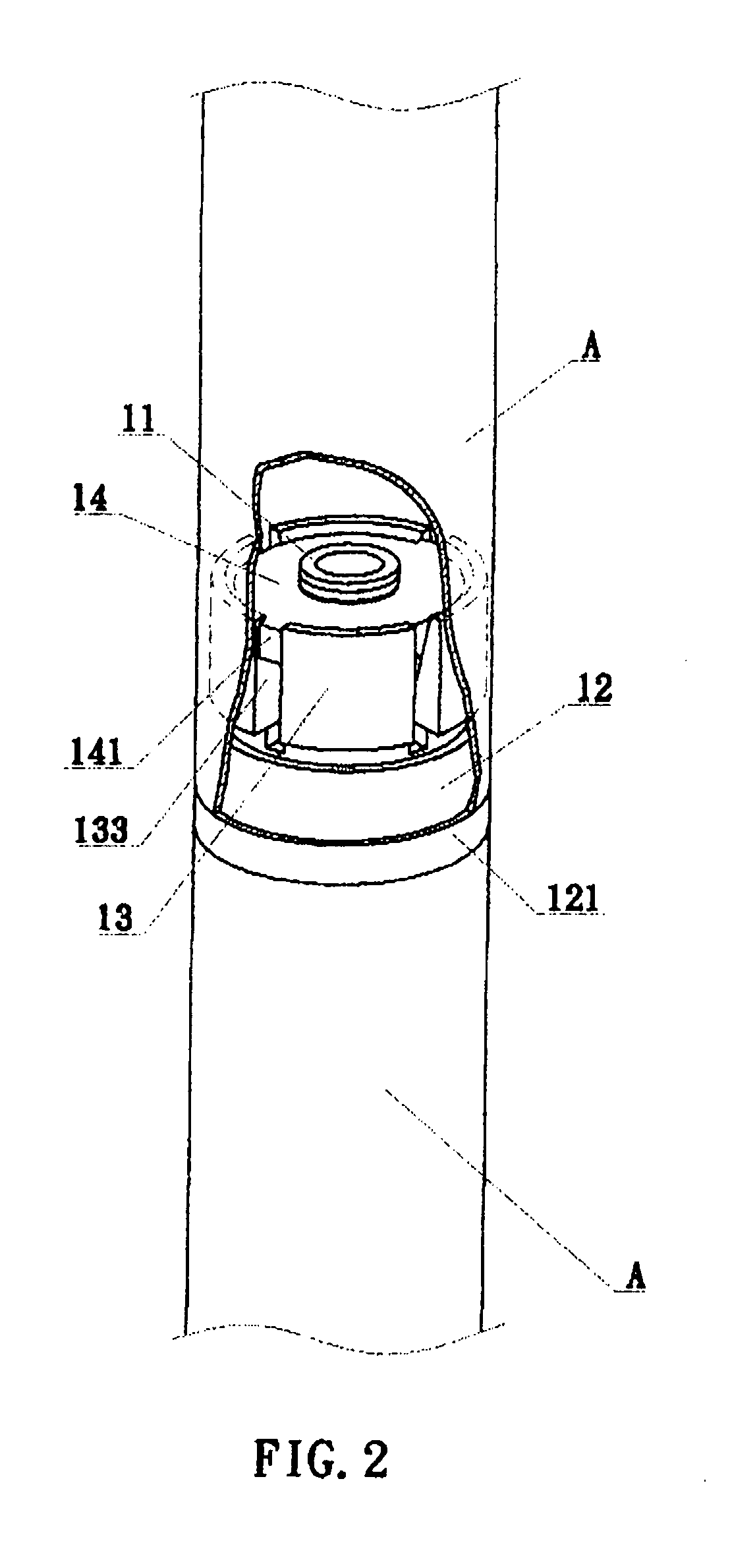 Structure lamp pipe insert connector