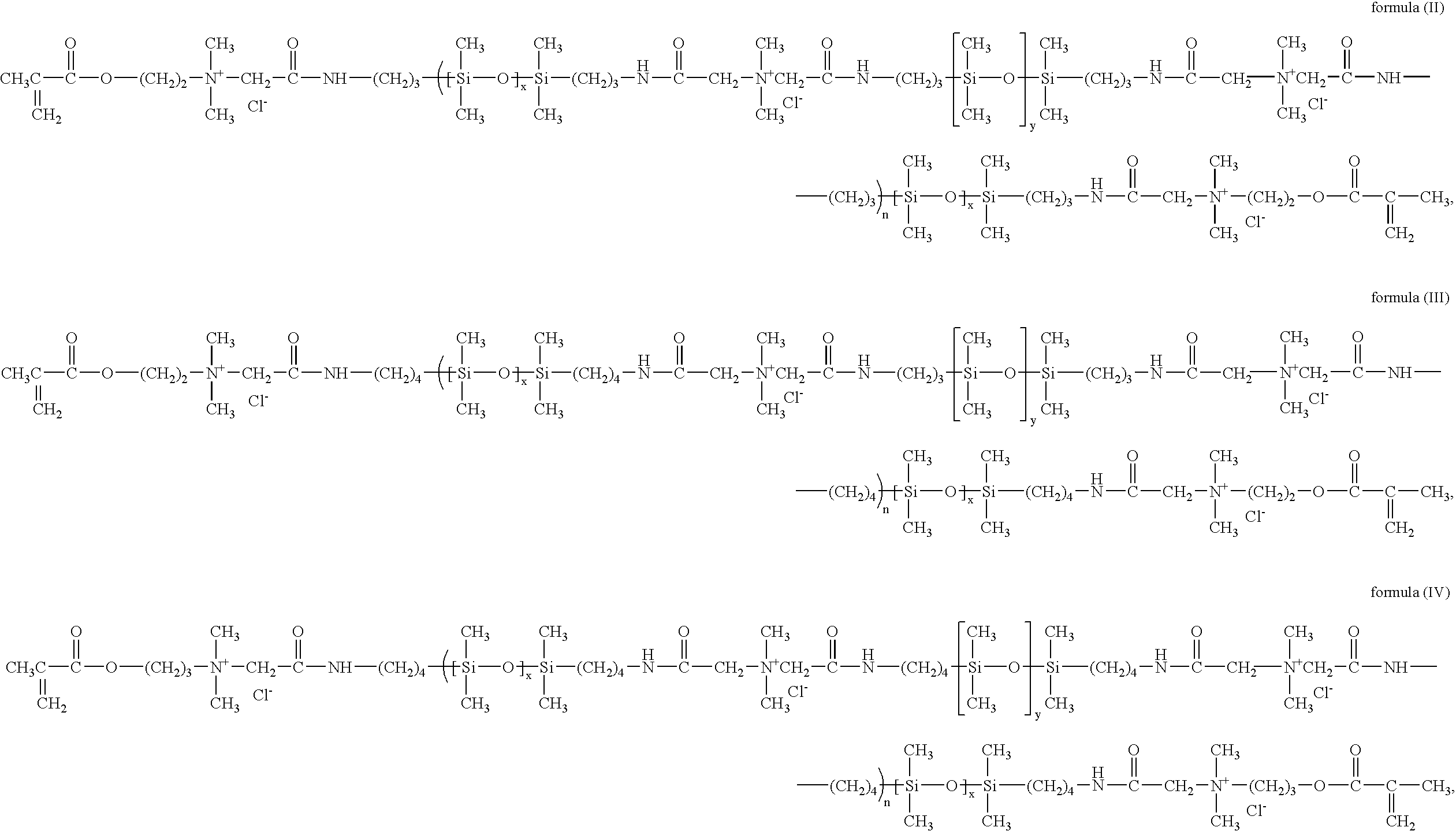 Polymerizable siloxane-quaternary amine copolymers