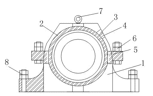 Bearing pedestal for chain-plate head pulleys