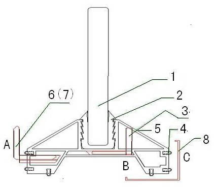 A production method of an aluminum profile frame for a high-speed rail sound barrier