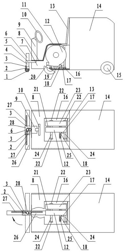 Reel type automatic cleaning and mopping machine