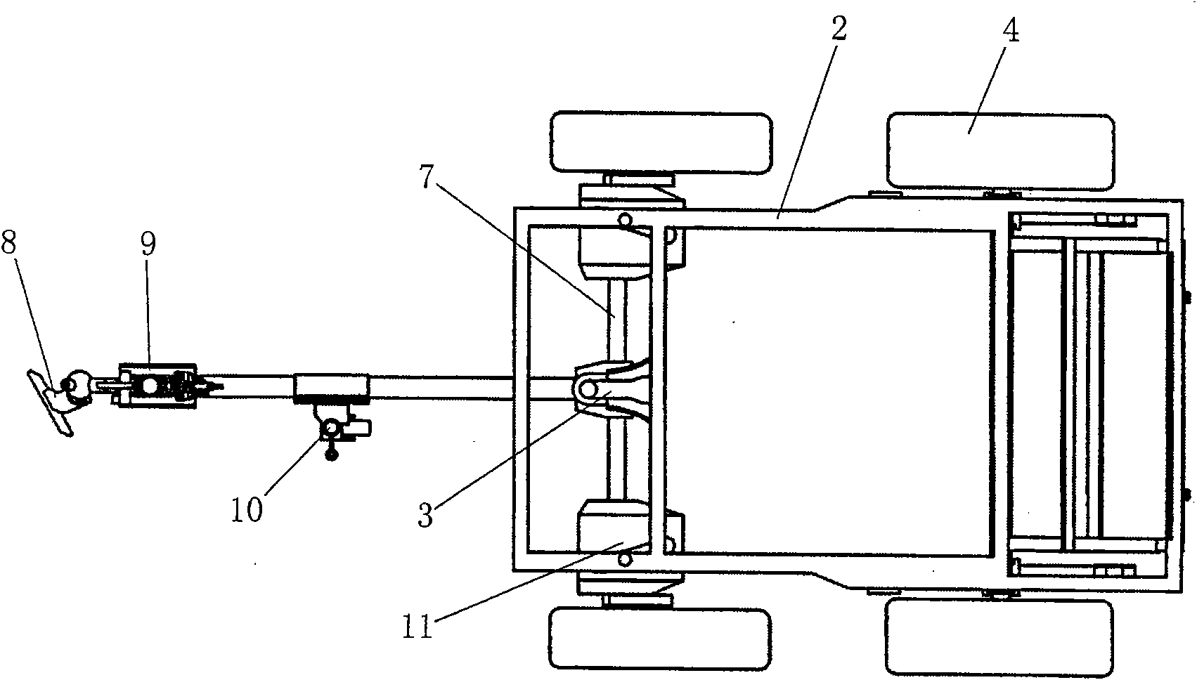 Small four-wheel trailer