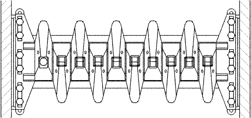 Crushing beam combined structure of double-tooth roller crusher