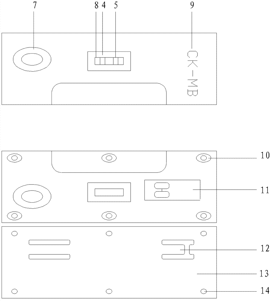 Immunofluorescence test strip component for quickly and quantitatively detecting myocardial creatine kinase isozyme, detection card component comprising same and preparation method