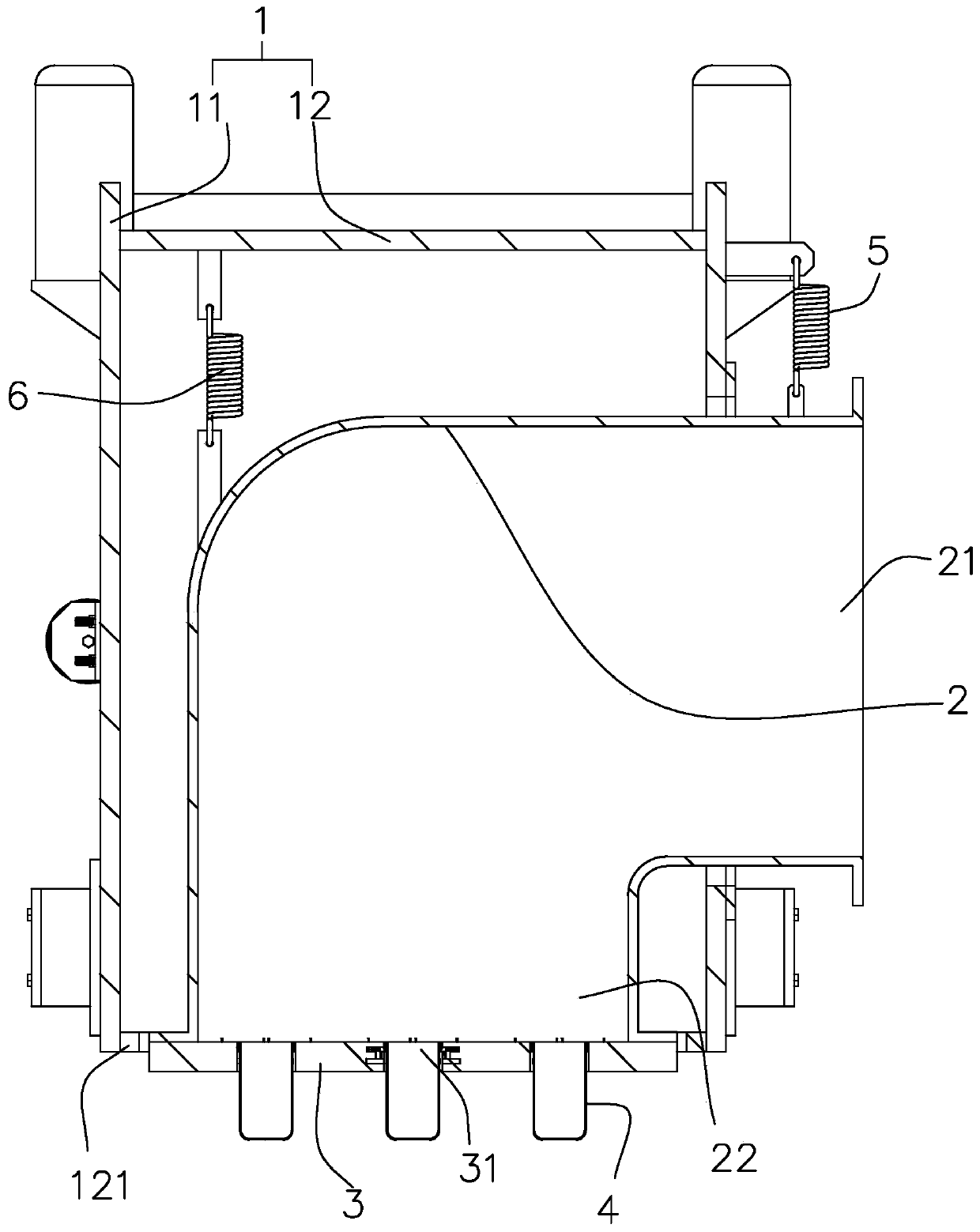 A ventilation slot dust removal trolley