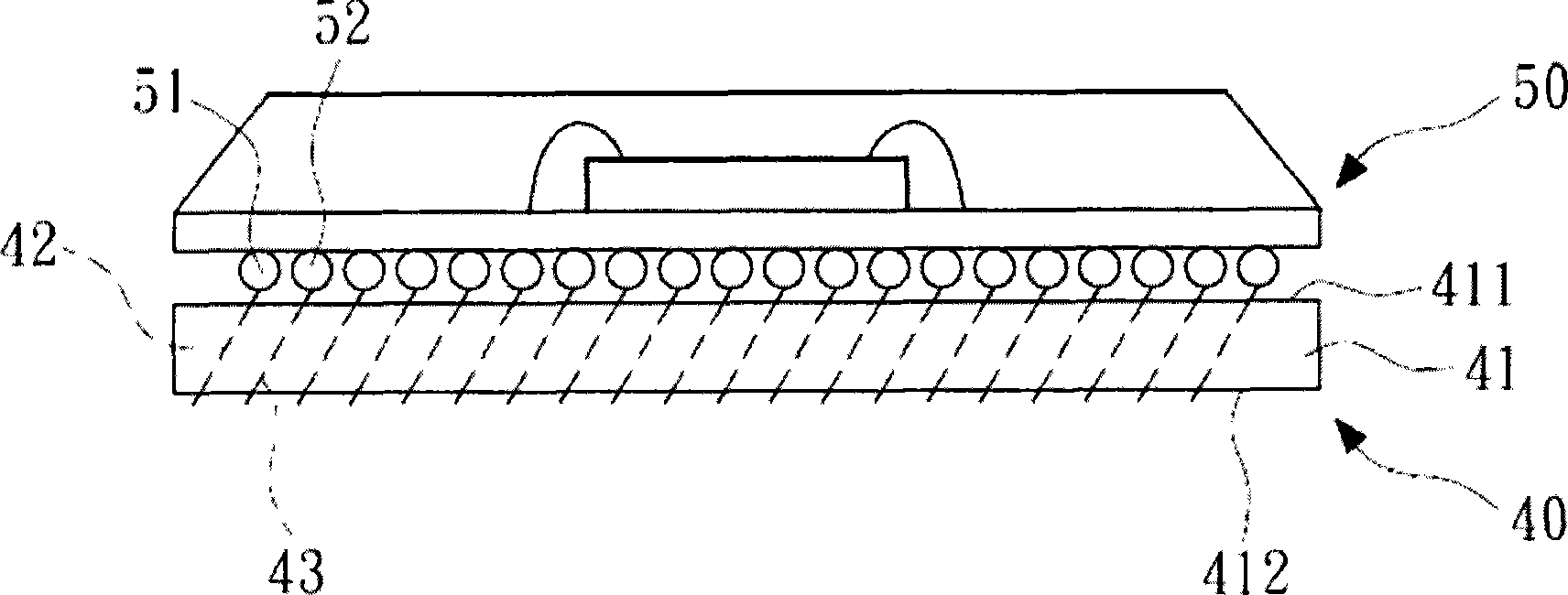 Conductive rubber having conducting wire evagination for test