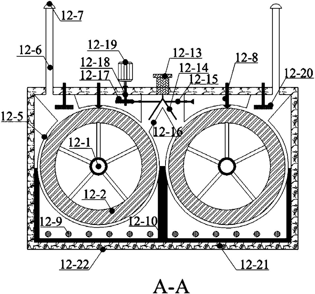 Nutrient substance in-situ recovery ecological toilet device based on faeces source separation