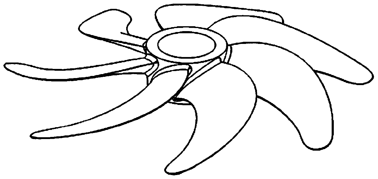 A propeller mold structure