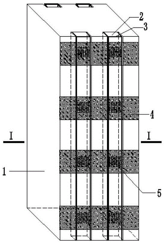 Liquefaction-resisting prefabricated concrete square drainage pile