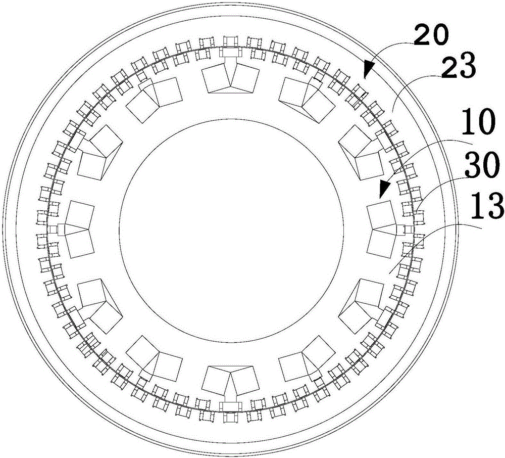 High-torque motor and robot including the motor