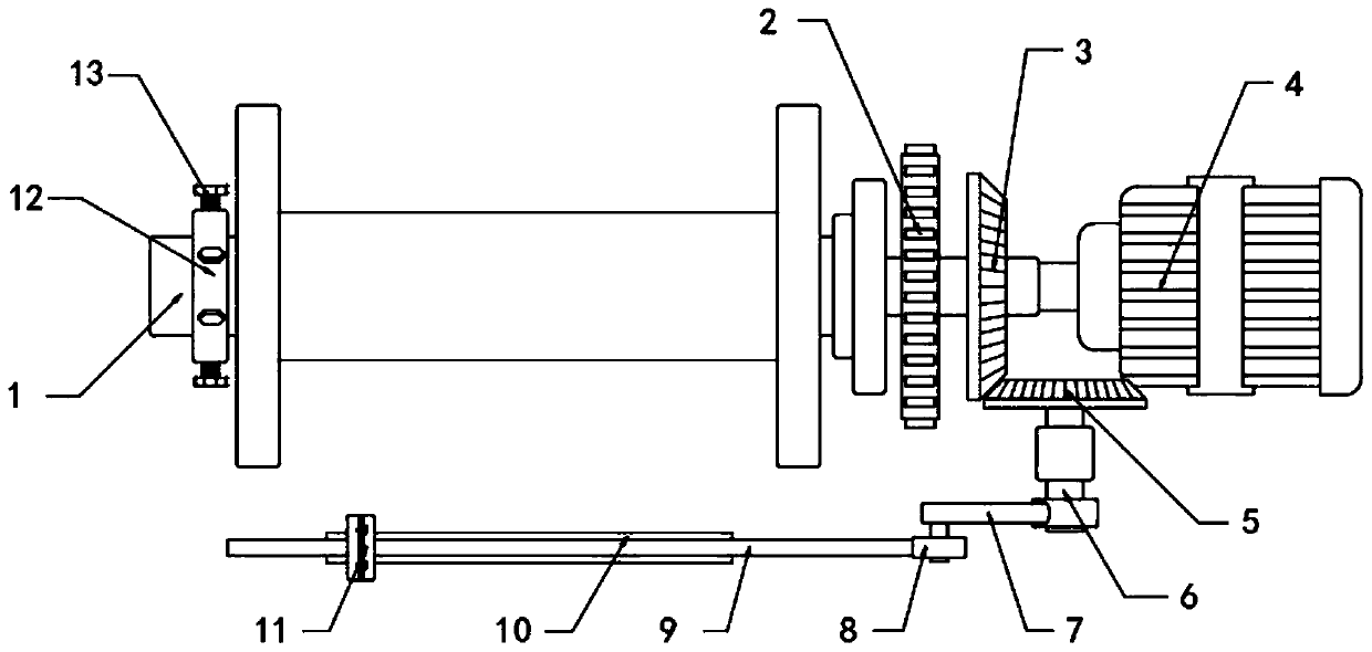 Uniform cable reeling device for vertical shaft cable production