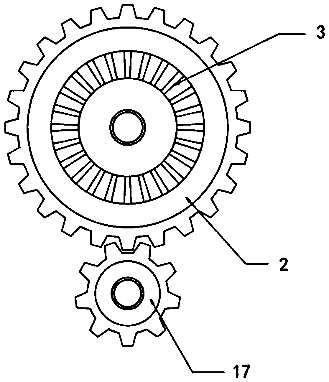 Uniform cable reeling device for vertical shaft cable production