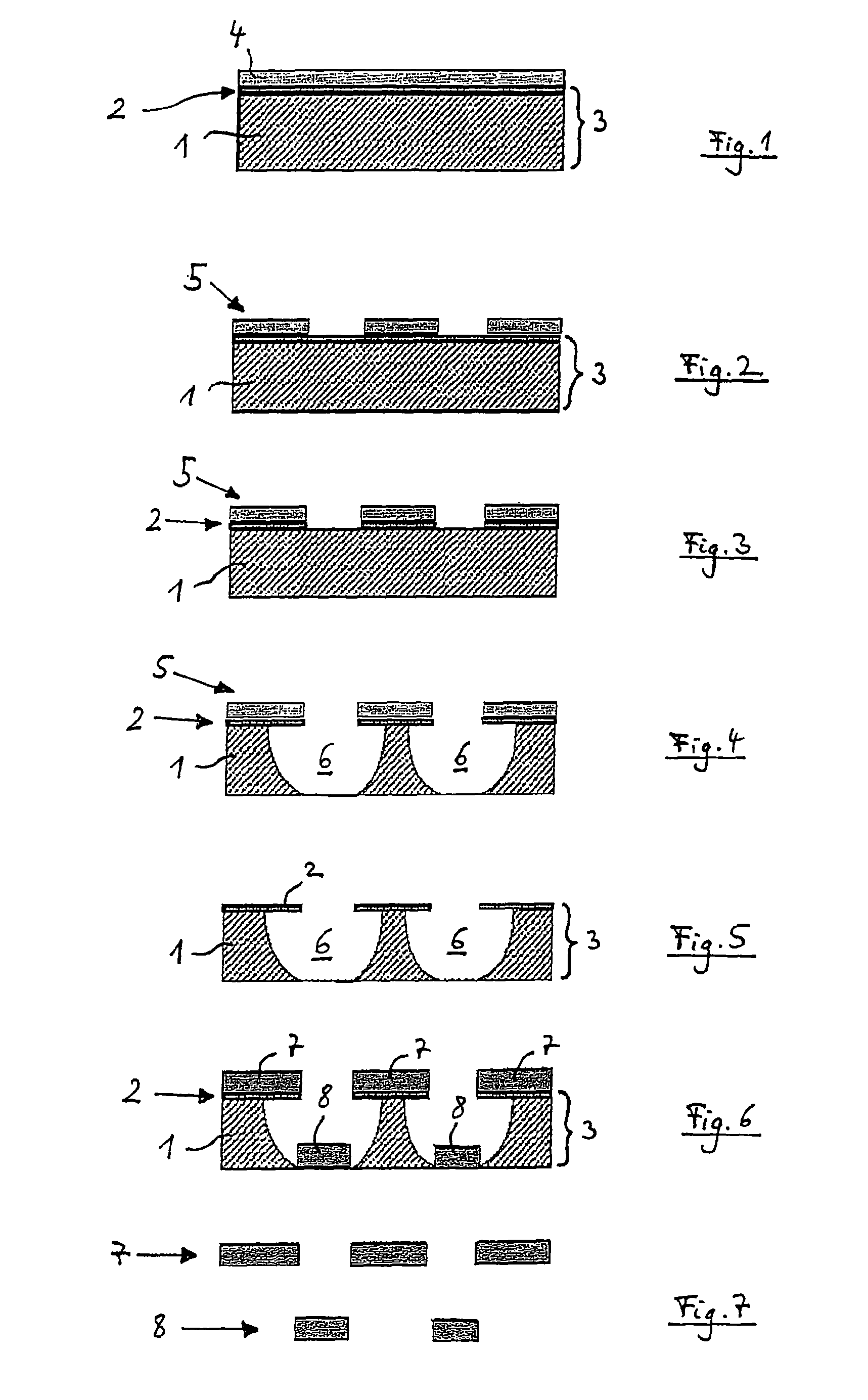 Method for the production of structured layers of titanium and nickel