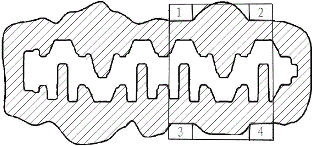 Molding technology for crankshaft forged piece flanges capable of being accurately grabbed by robot